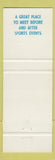Matchbook Cover - Admiral Hotel Burnaby BC