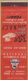 Matchbook Cover - National Automobile Club Red NAC