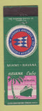 Matchbook Cover - Peninsular & Occidental Steamship Company Miami Havana
