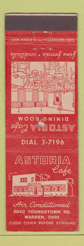 Matchbook Cover - Astoria Cafe Warren OH WEAR
