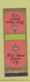 Matchbook Cover - Hotel Seneca Geneva NY
