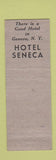 Matchbook Cover - Hotel Seneca Geneva NY