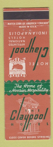 Matchbook Cover - Claypool Hotel Indianapolis IN