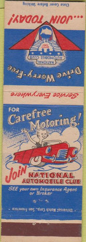 Matchbook Cover - National Automobile Club girlie