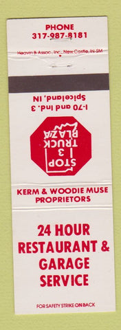 Matchbook Cover - Stop 3 Truck Plaza Spiceland IN