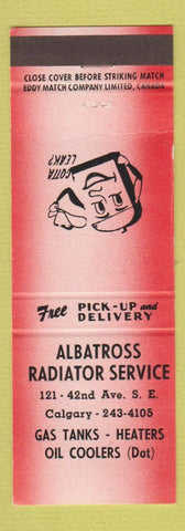 Matchbook Cover - Albatross Radiator Service Calgary AB RED