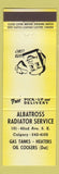 Matchbook Cover - Albatross Radiator Service Calgary AB YELLOW