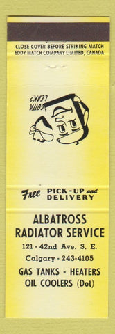 Matchbook Cover - Albatross Radiator Service Calgary AB YELLOW