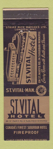 Matchbook Cover - St Vital Hotel MB
