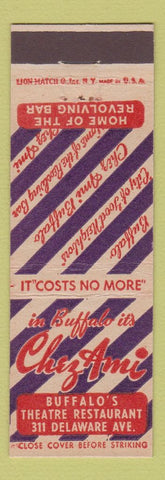 Matchbook Cover - Chez Ami Buffalo NY girlie