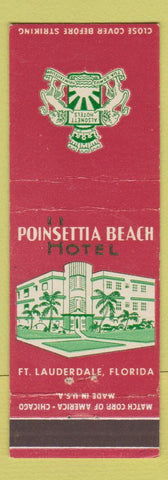 Matchbook Cover - Poinsettia Beach Hotel Fort Lauderdale FL