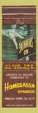 Matchbook Cover - Homosassa Springs FL WEAR