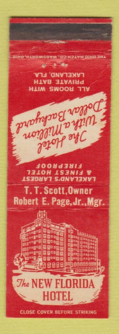 Matchbook Cover - New Florida Hotel Lakeland FL WEAR