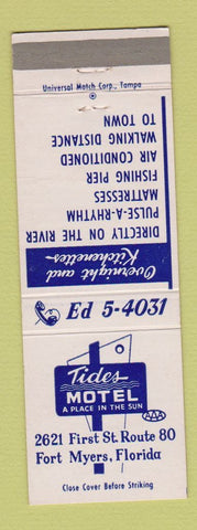 Matchbook Cover - Tides Motel Fort Myers FL