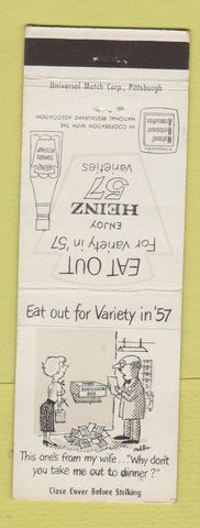 Matchbook Cover - Heinz 57 Ketchup cartoon
