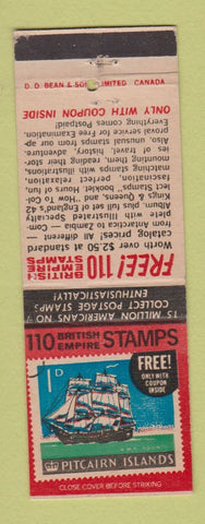 Matchbook Cover - Stamp Offer British Empire DD Bean