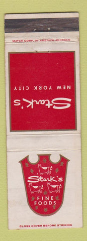 Matchbook Cover - Stark's Fine Foods New York City WEAR