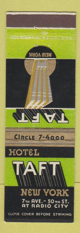 Matchbook Cover - Hotel Taft New York City