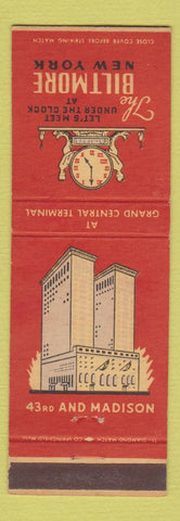 Matchbook Cover - Biltmore Hotel New York City