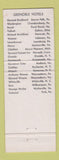 Matchbook Cover - Hotel Lewisburger Lewisburg PA