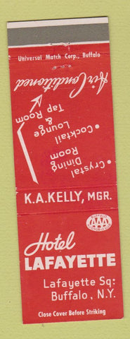 Matchbook Cover - Hotel Lafayette Buffalo NY