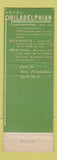 Matchbook Cover - Hotel Philadelphia Philadelphia PA