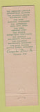Matchbook Cover - Mitchell Foster Hotels Ottumwa IA