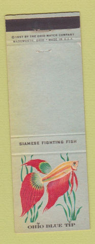Matchbook Cover - Ohio Blue Tip Matches Siamese Fighting Fish