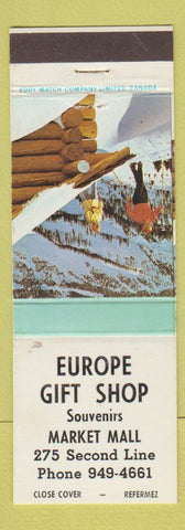 Matchbook Cover - Europe Gift Shop Canada WEAR