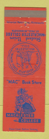 Matchbook Cover - Macalester College St Paul MN