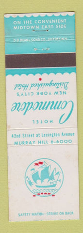 Matchbook Cover - Hotel Commodore New York City DD Bean WEAR