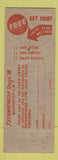 Matchbook Cover - Technifinish Art Prints Enlargements Rochester NY