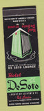 Matchbook Cover - Hotel DeSoto St Louis MO WEAR
