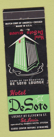 Matchbook Cover - Hotel DeSoto St Louis MO WEAR