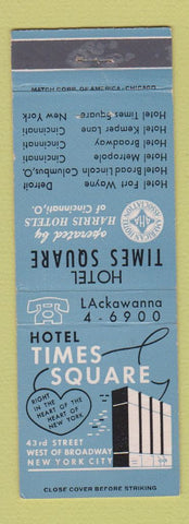 Matchbook Cover - Hotel Times Square New York City