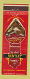 Matchbook Cover - Hotel Bentley Alexandria LA