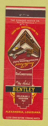 Matchbook Cover - Hotel Bentley Alexandria LA