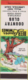 Matchbook Cover - Country Club Longvale CA hillbilly
