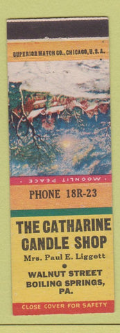 Matchbook Cover - Catharine Candle Shop Boiling Springs PA Liggett