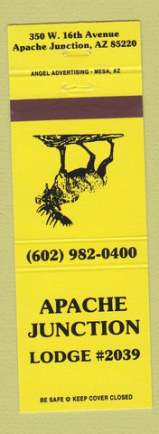 Matchbook Cover - Apache Junction Lodge Moose Apache Junction AZ