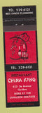 Matchbook Cover - China King Chinese Restaurant Quebec QC