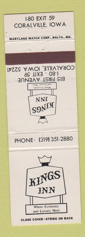 Matchbook Cover - Kings Inn Coralville IA