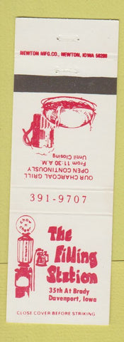Matchbook Cover - The Filling Station Davenport IA