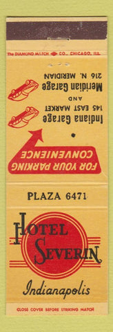 Matchbook Cover - Hotel Severin Indianapolis IN