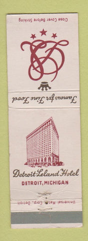 Matchbook Cover - Detroit Leland Hotel Detroit MI WEAR