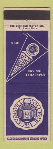 Matchbook Cover - Evansville College IN