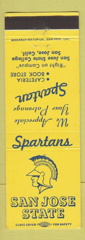 Matchbook Cover - San Jose State Spartans San Jose CA