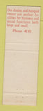 Matchbook Cover - Wi ne ma Hotel Klamath Falls OR