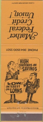 Matchbook Cover - Mather Federal Credit Union
