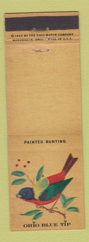 Matchbook Cover - Ohio Blue Tip Matches Painted Bunting